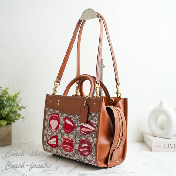 NWT CA119 Coach X Tom Wesselmann Rogue Bag 25 In Signature Textile Jacquard - Picture 6 of 14